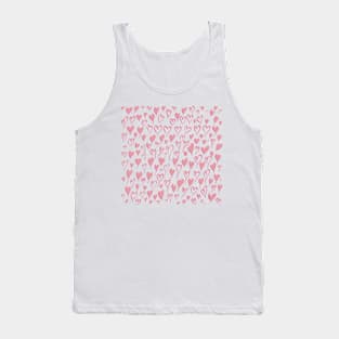 Love heart pattern in pale pink Tank Top